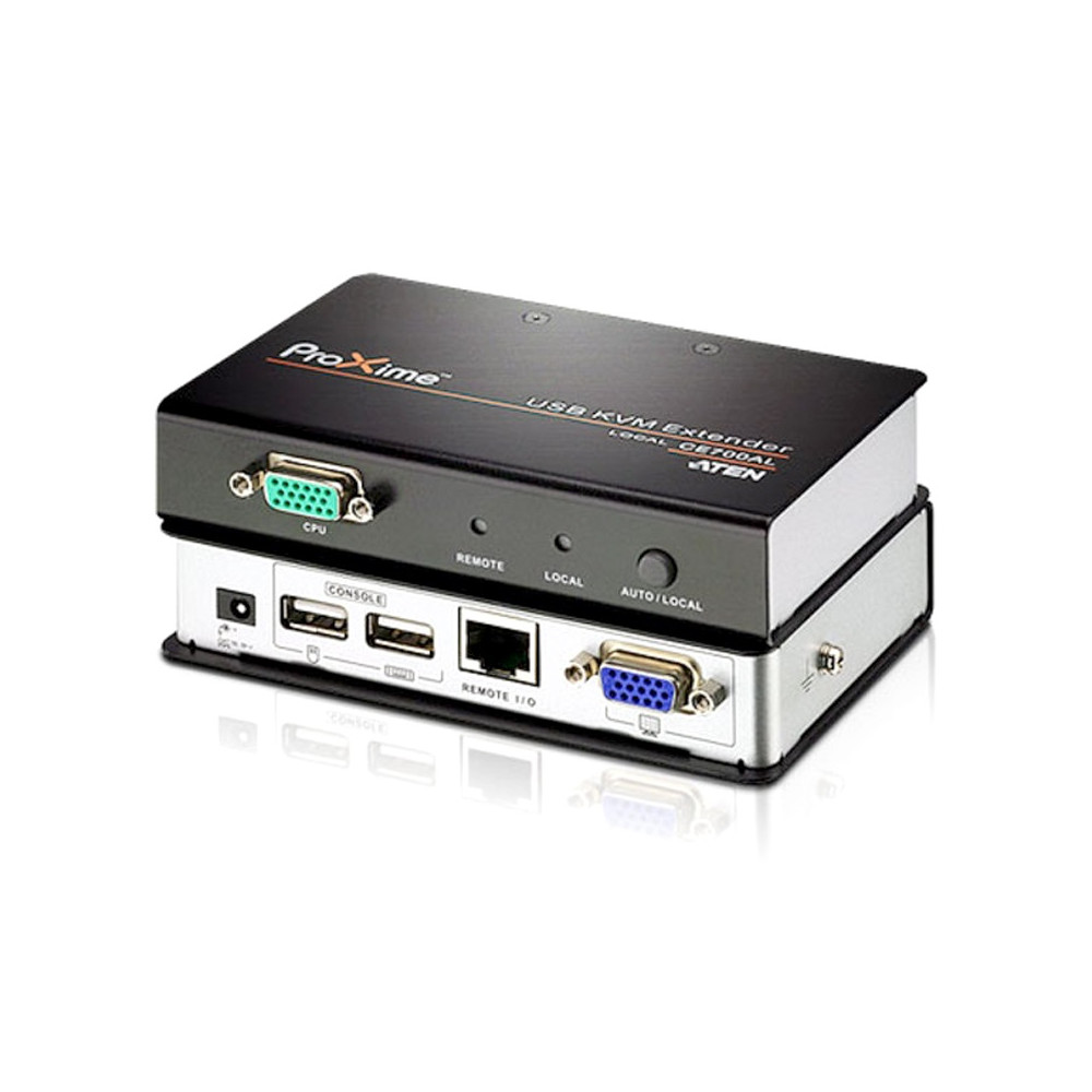 Aten CE700A-AT-U KVM Extender Kit VGA/USB Cat 5 Extender w/ Local Access, 1920x1200@60Hz 30m, 1600x1200@60Hz 100m, 1280x1024@60Hz 150m - Image 1