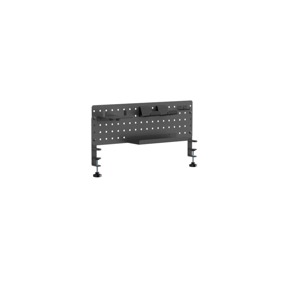 Brateck GMPB-05-02-B Clamp-on desk Pegboard Organizer with Storage Kits (Black) - Image 1