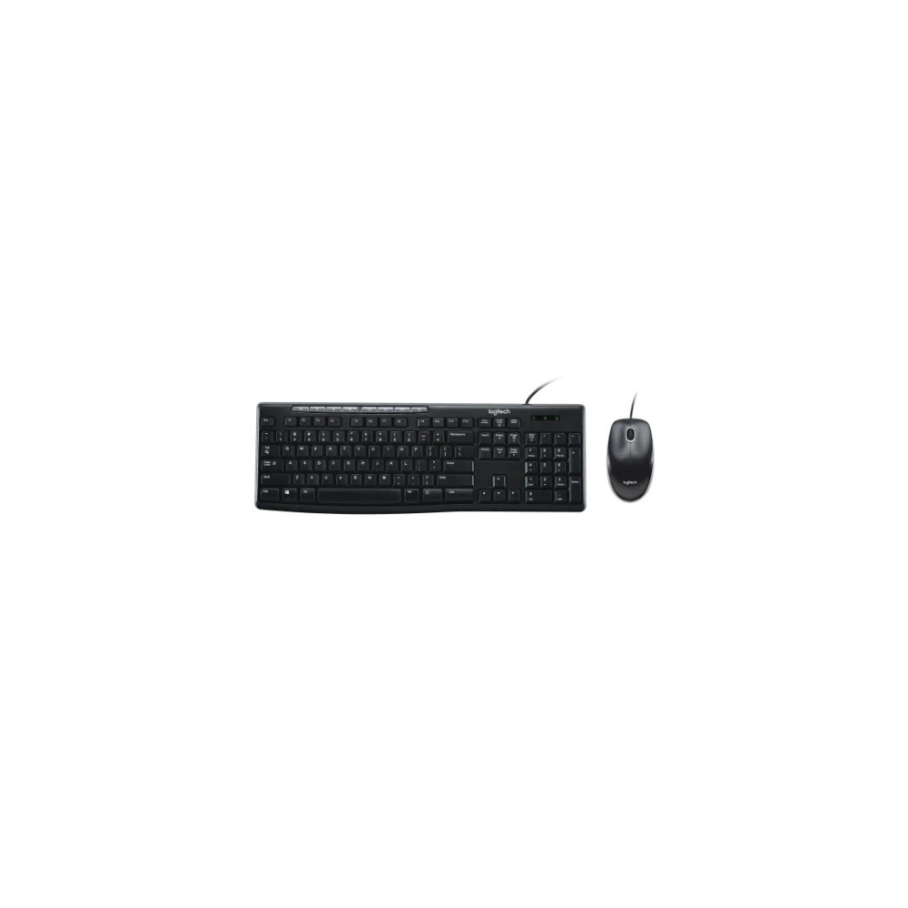 Logitech 920-002693 MK200 USB Media Keyboard and Mouse Combo - 1000dpi USB Full-size Keyboard, Thin profile, play/pause, volume, the Internet, e-mail - Image 1