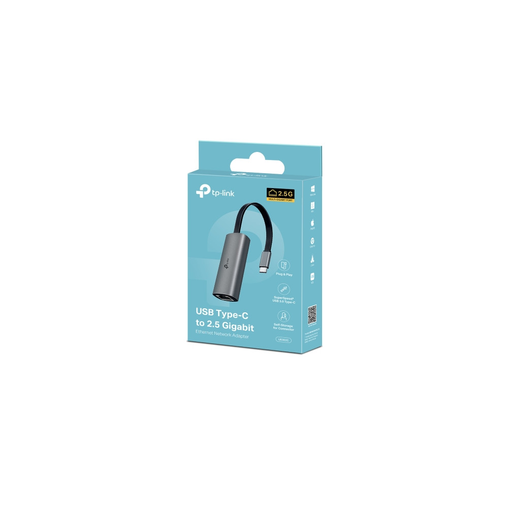 TP-LINK UE310C USB TYPE-C to 2.5 GIGABIT ETHERNET NETWROK ADAPTER, 1YR - Image 1