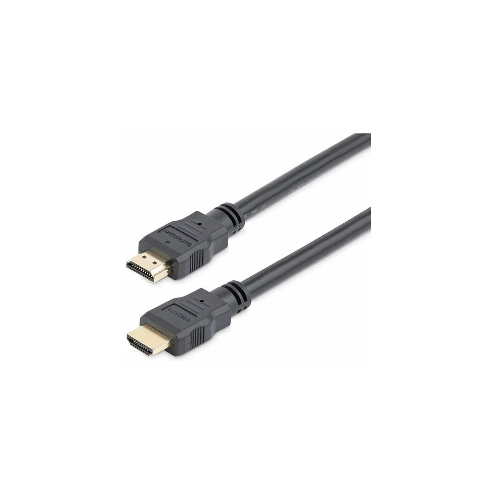 StarTech HDMM15 15ft/4.6m HDMI Cable, 4K High Speed HDMI Cable with Ethernet, Ultra HD 4K 30Hz Video, HDMI 1.4 Cable/HDMI Monitor Cord, Black - Cable for Blu-ray Player, HDTV, DVD Player, Stereo Receiver, Projector, TV - First End: 1 x 19-pin HD - Image 1