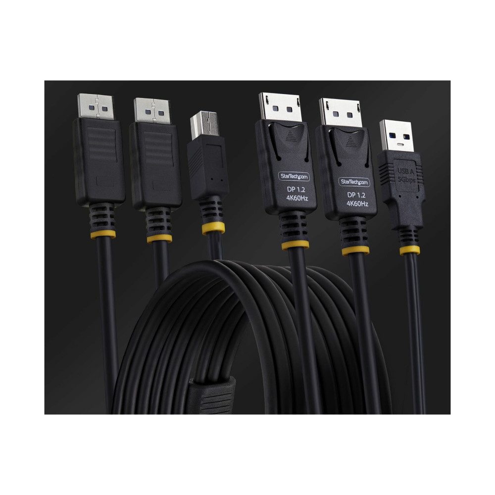 StarTech DDU1226-KVM-CABLE 6FT (1.8M) DUAL-DISPLAYPORT AND USB 5GBPS KVM CABLE, 2 YR - Image 3