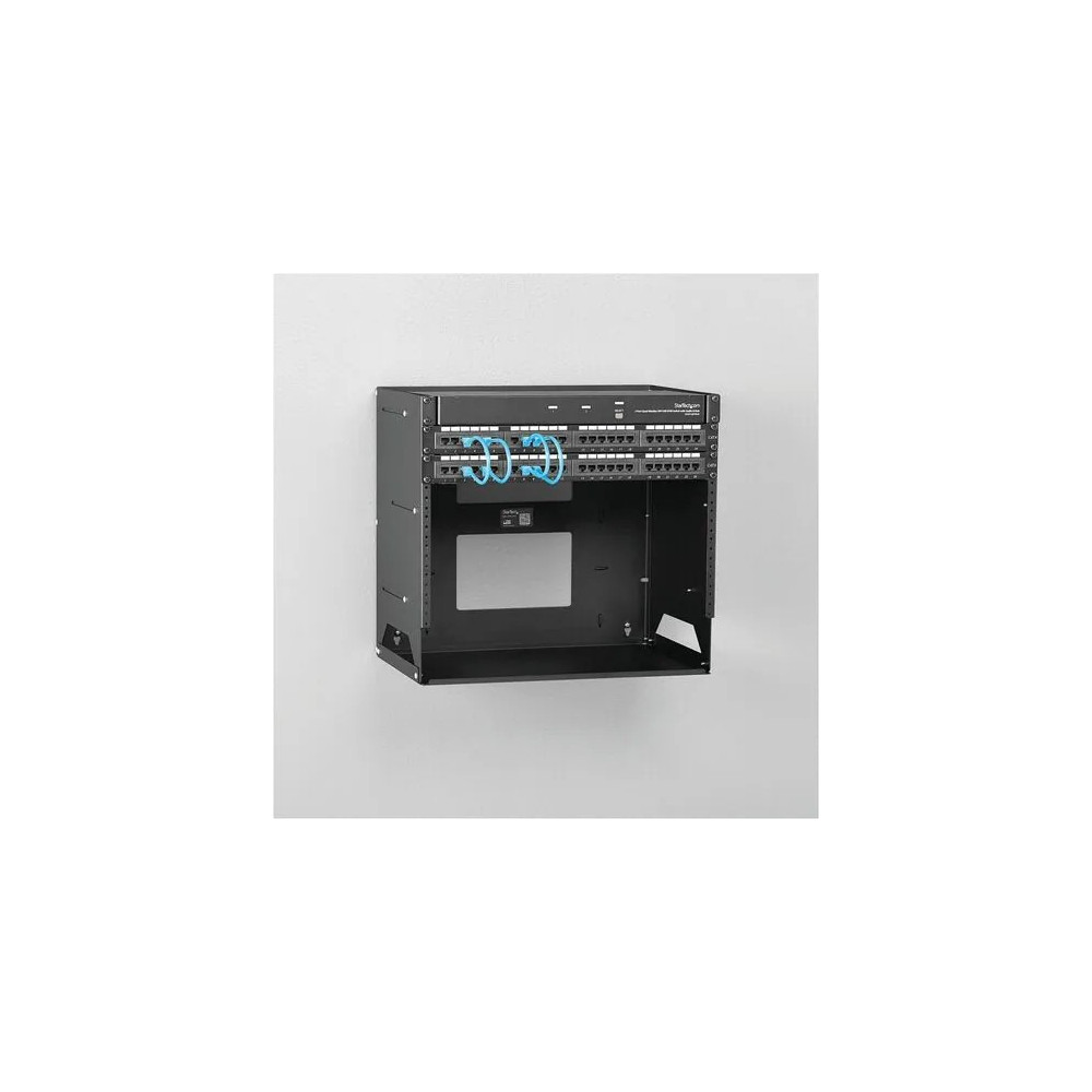 StarTech WALLSHELF8U 2 POST 8U OPEN FRAME WALL MOUNT NETWORK RACK, BUILT-IN SHELF, LTW - Image 7