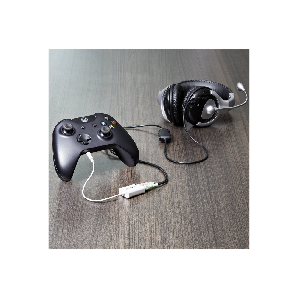 StarTech MUYHSMFFADW WHITE HEADSET ADAPTER FOR HEADSETS WITH SEPARATE HEADPHONE / MICROPHONE PLUGS - Image 3