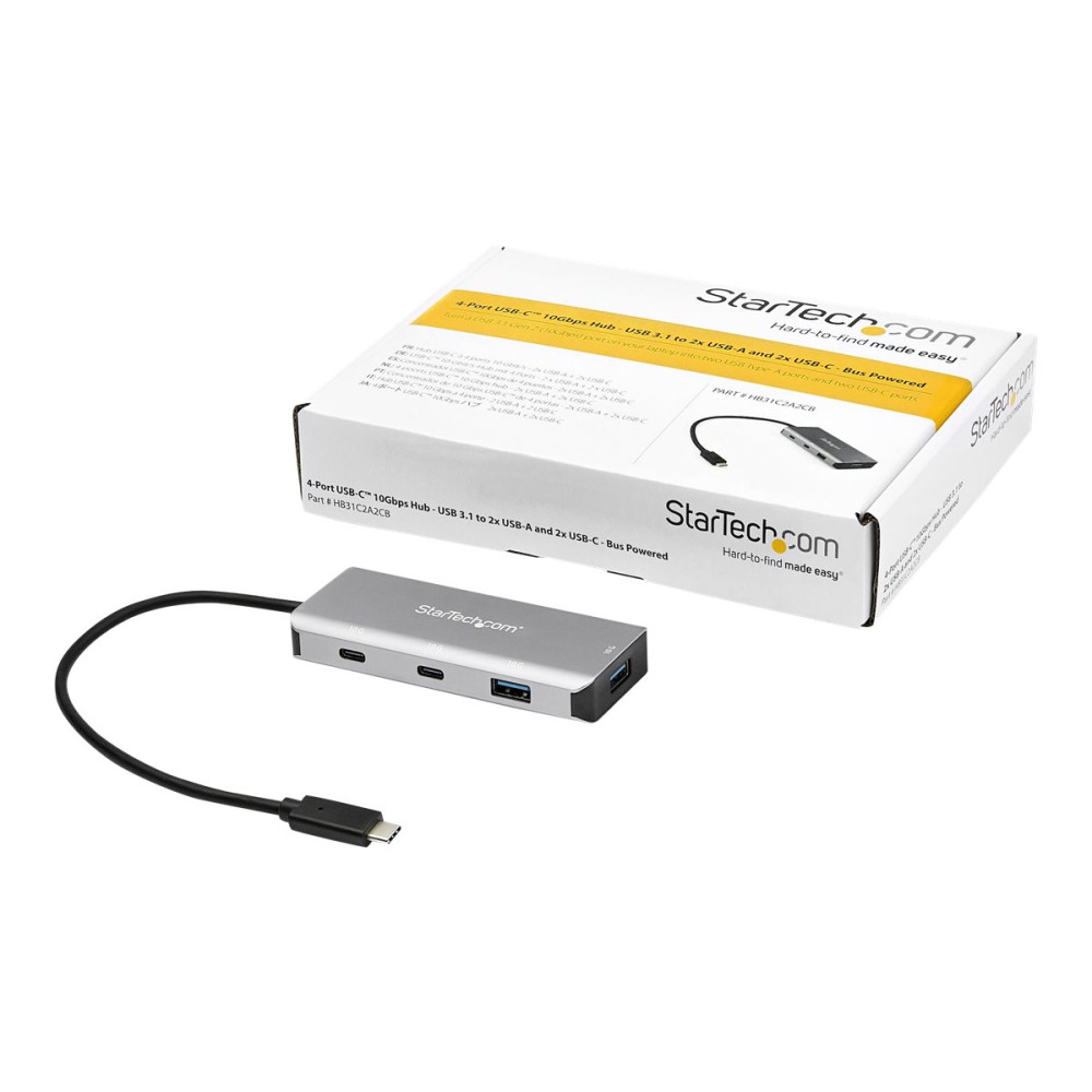 StarTech HB31C2A2CB 4 PORT USB-C HUB, USB-C(2), USB(2), 2YR - Image 4