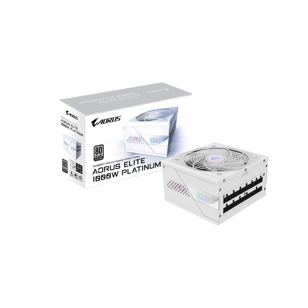 Gigabyte GP-AE1000PM PG5 ICE 1000W PSU Power Supply, ATX 60-50 Hz 1000W 120mm Fan 80 PLUS Platinum >100,000 hours - Image 1