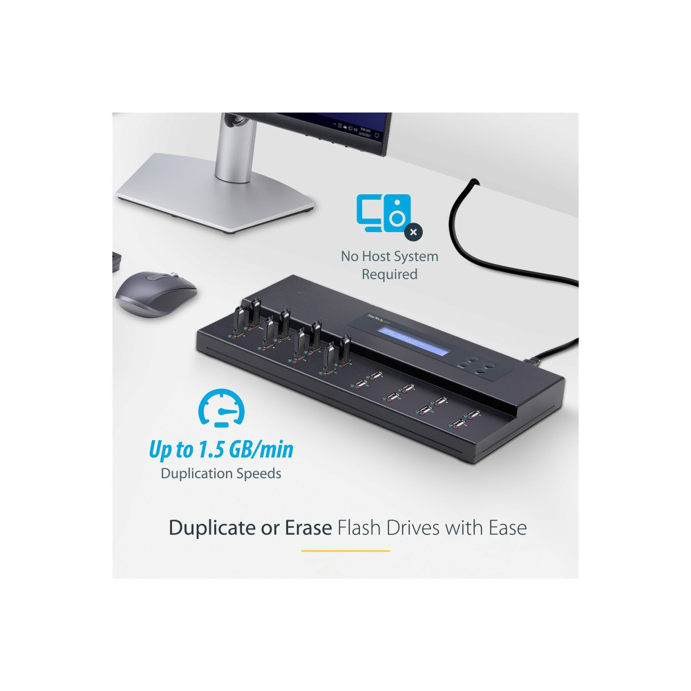 StarTech USBDUPE115 STANDALONE 1 TO 15 USB THUMB DRIVE DUPLICATOR AND ERASER, MULTIPLE USB FLASH DRIV - Image 2