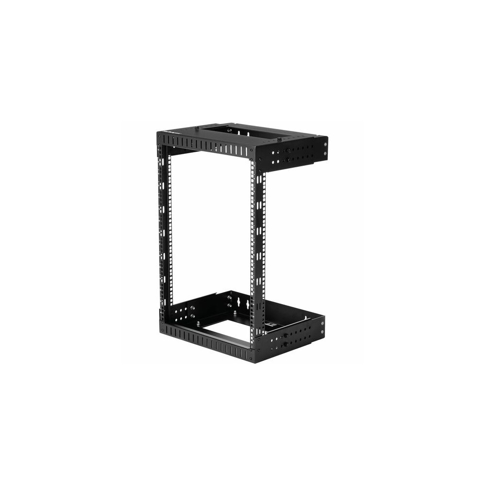 StarTech RK15WALLOA 2-Post 15U Heavy-Duty Wall Mount Network Rack, 19" Open Frame Server Rack with Adjustable Depth, Data Rack for IT Equipment~ - 2-Post 15U open frame network rack with adjustable depth (12-20in) - Durable heavy-duty 19" data s - Image 2