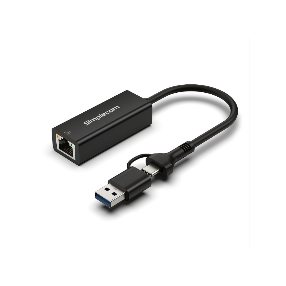 Simplecom NU315C SuperSpeed USB-C and USB-A to Gigabit Ethernet Adapter - Image 1