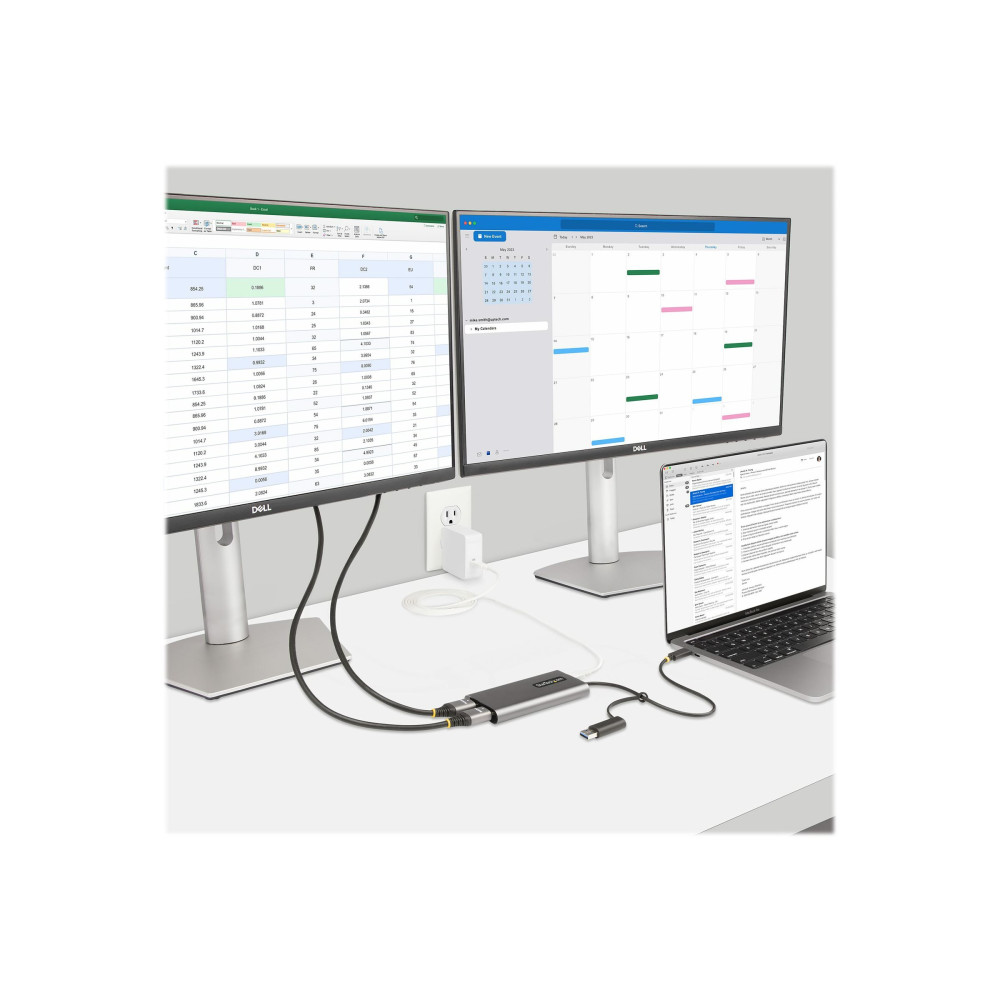 StarTech 109B-USBC-HDMI USB-C TO DUAL-HDMI ADAPTER - USB-C OR A TO 2X HDMI - 4K 60HZ - 100W POWER DEL - Image 4