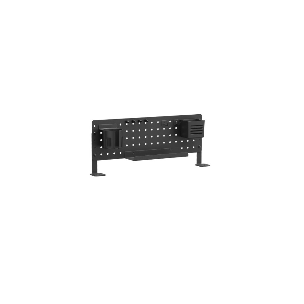 Brateck PB-007-01-B Desk Pegboard Organizer wtih Storage Kits (Black) 600x100x240mm - Image 1