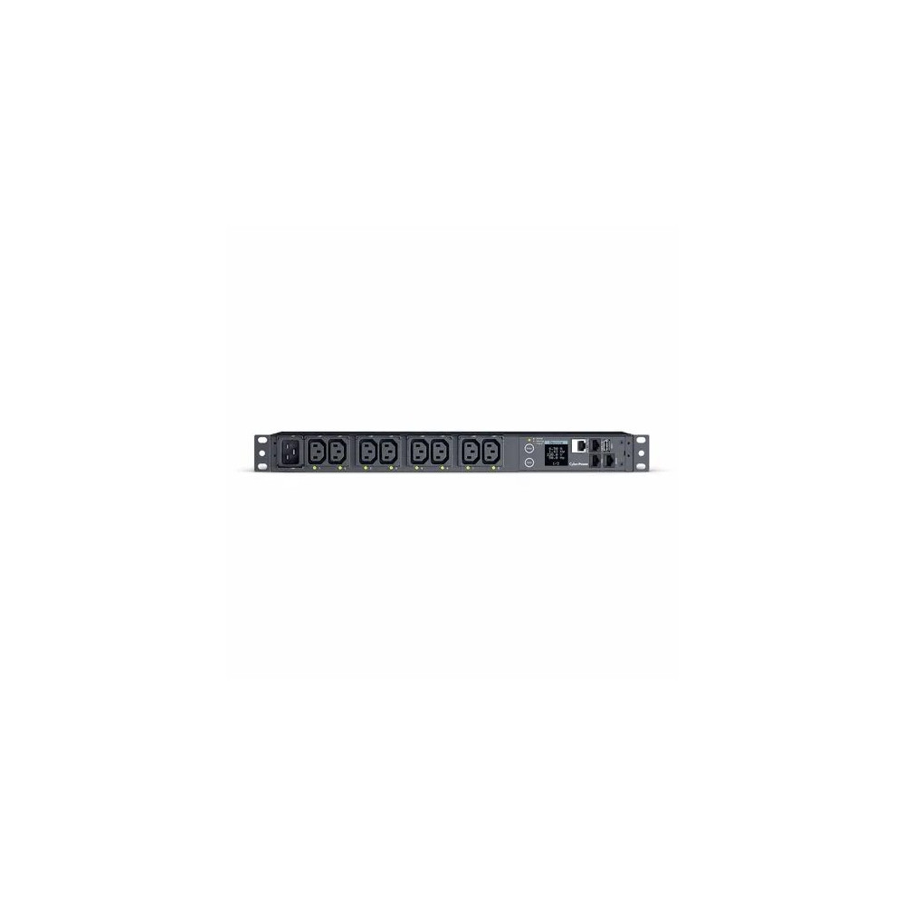 CyberPower PDU41005 SWITCHED EPDU 1RU HORIZONTAL 16AMP INPUT - SNMP NETWORK CONNECTION - 8X IEC-320 C13 OUT -IEC-320 C20 IN - 2 YRS ADV. REPLACEMENT WTY