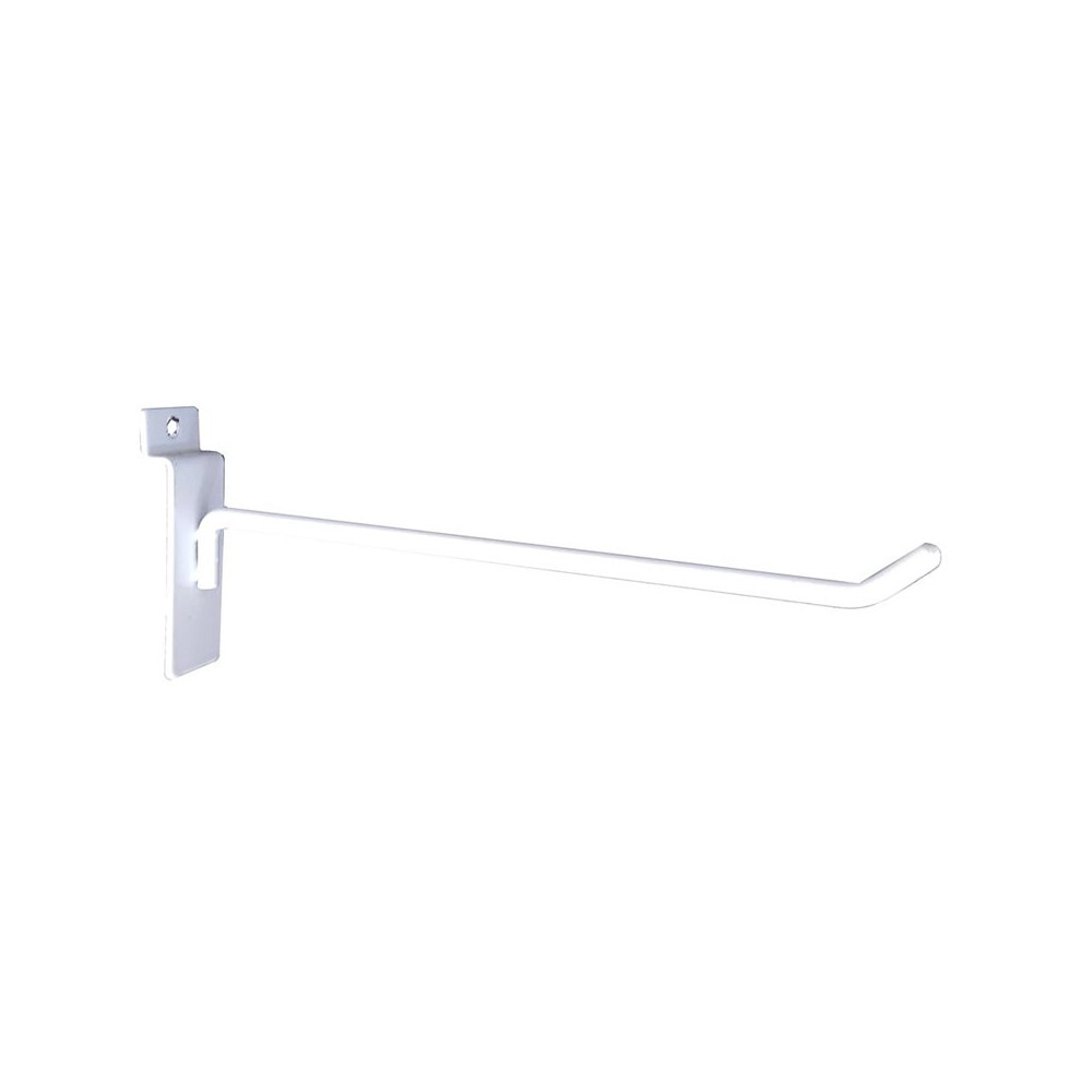8ware 8W-DISSTANDHOOK Universal Hooks Peg Board for Slat Wall Grooved Panel for Retail Shop Cable Display Stand Shelf - 15cm x 3cm for 8W-DISPLAYSTAND1 - Image 1