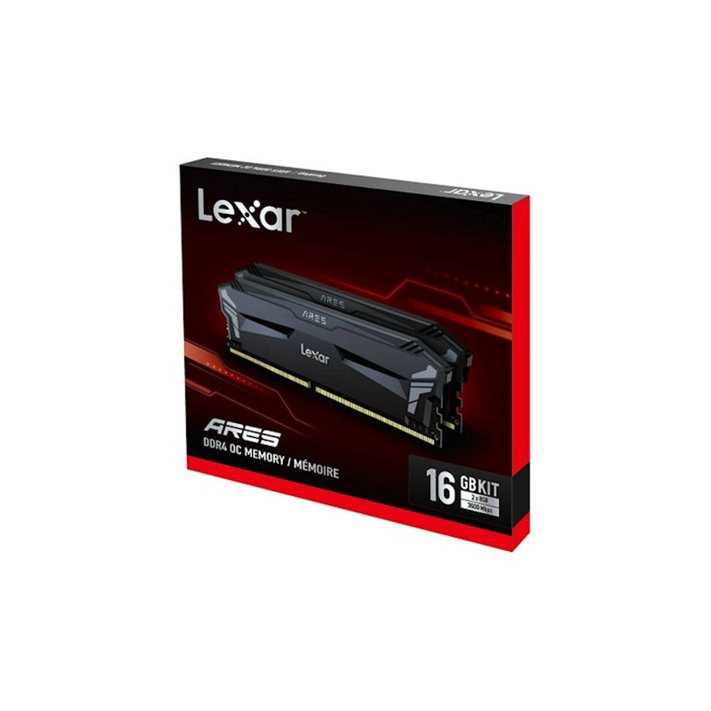 Lexar LD4BU008G-R3600GD0A DDR4 UDIMM 16GB Kit (2 x 8GB) 3600 MT/s 1.35V CL18 HEATSINK THOR XMP 2.0 OC Ares Black - Image 1