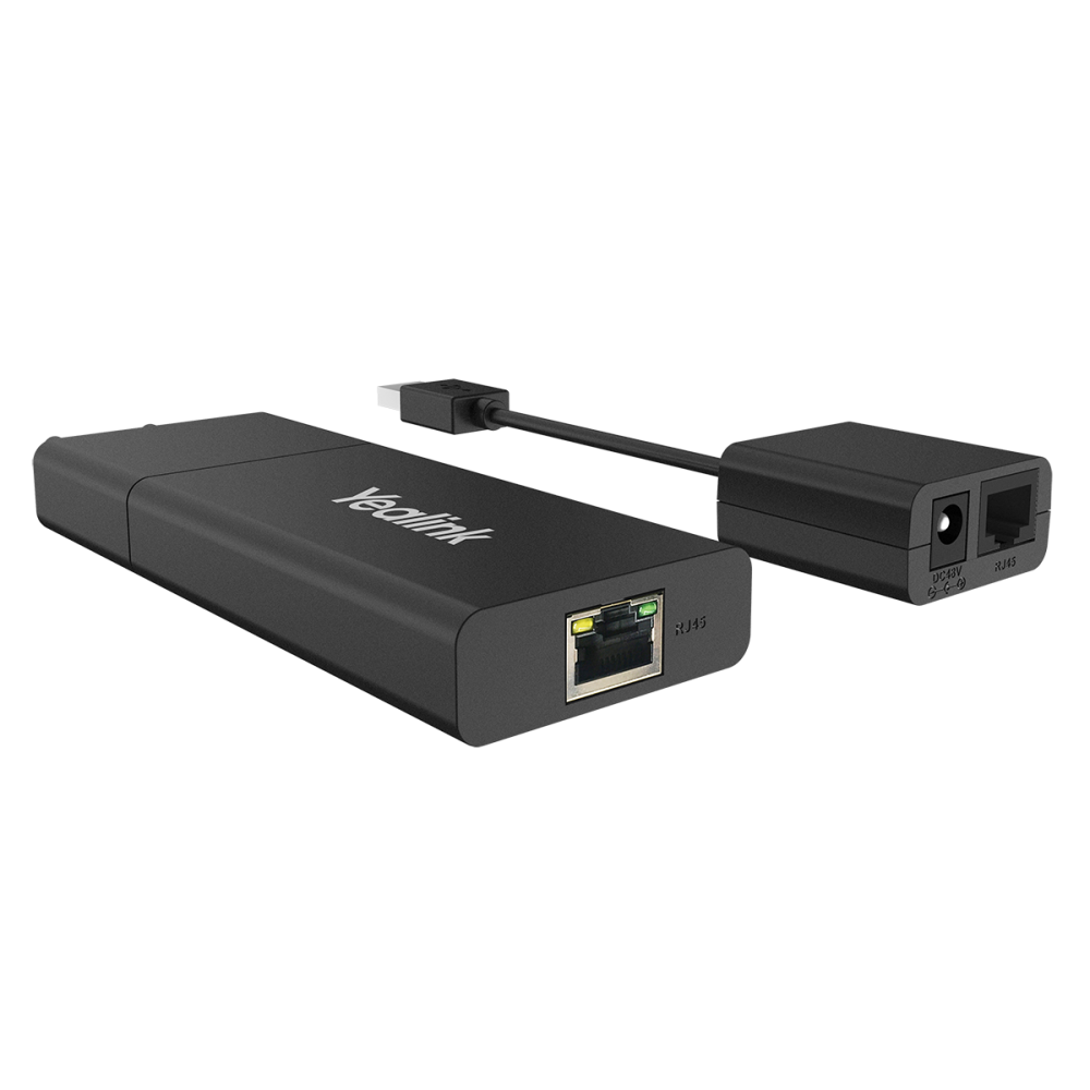 Yealink USB2CAT5E-EXT USB extender, CAT5e extension kit, 40m USB transmission, USB Type-A peripherals, meeting rooms, AV systems, flexible deployment - Image 1