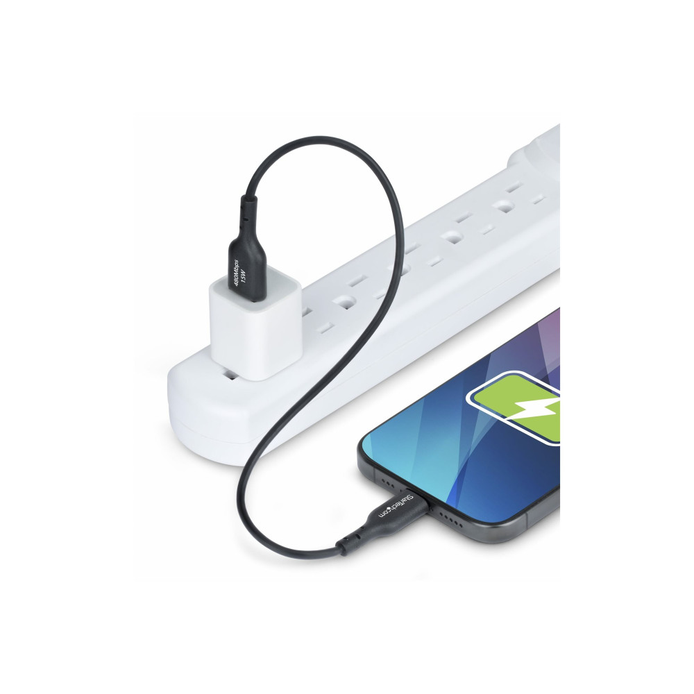 StarTech USB2AC30CMBK 1FT (30CM) USB-A TO USB-C CHARGING CABLE, CHARGER CORD, LTW - Image 2