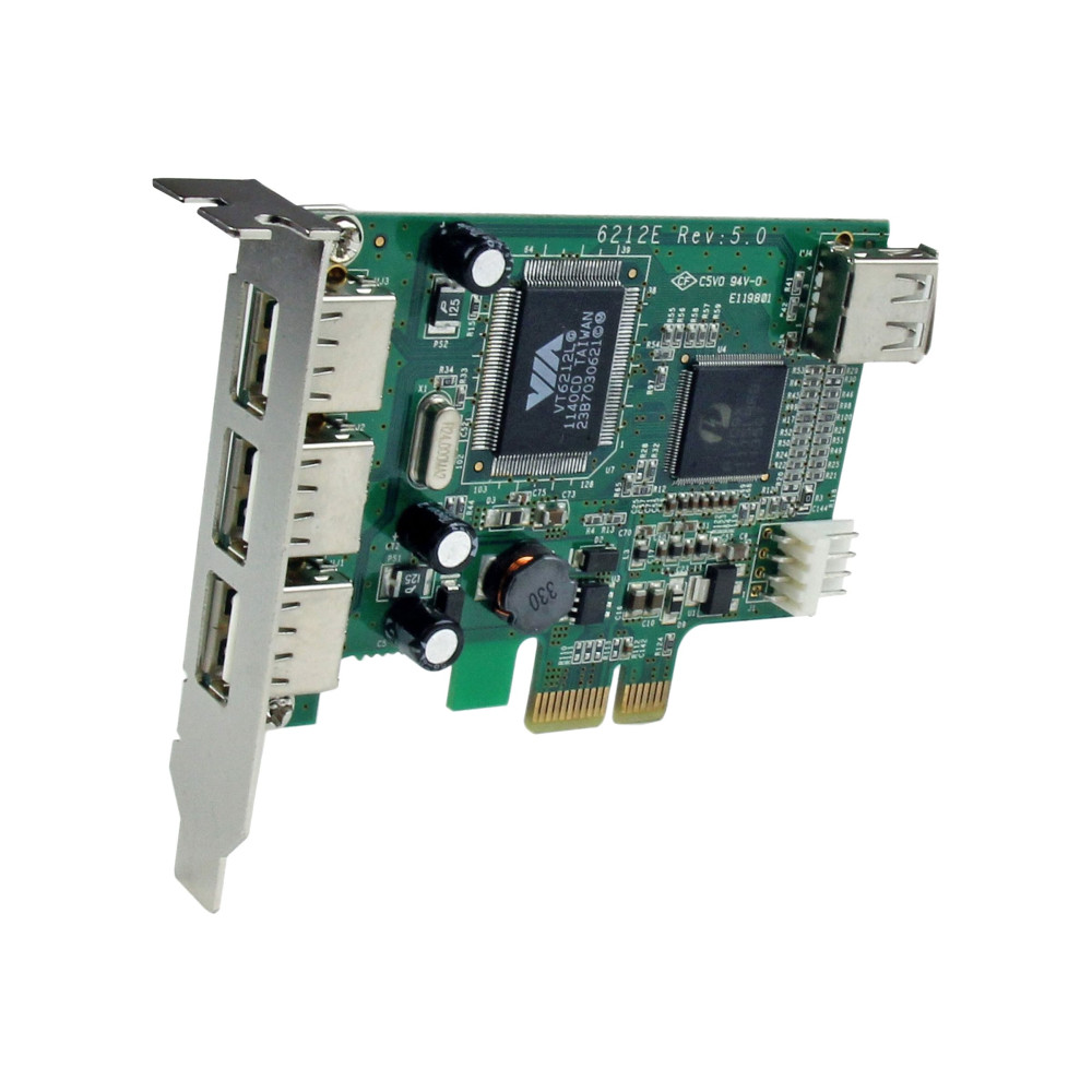 StarTech PEXUSB4DP 4 PORT USB 2.0 PCIE CARD - LOW PROFILE 2YR - Image 1
