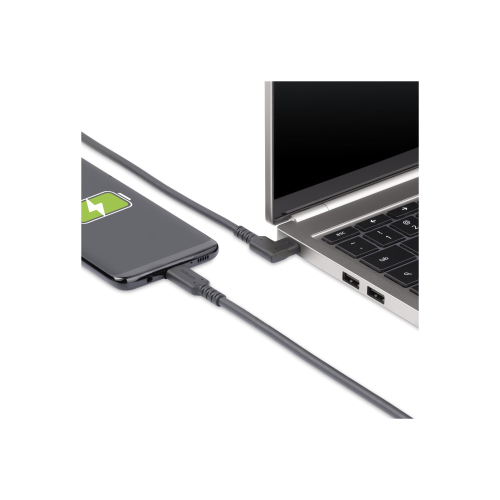 StarTech RUSB31CC1MBR 1m Rugged Right Angle USB-C Cable USB 3.2 10 Gbps, USB C Data Transfer Cable, 4K - Image 8