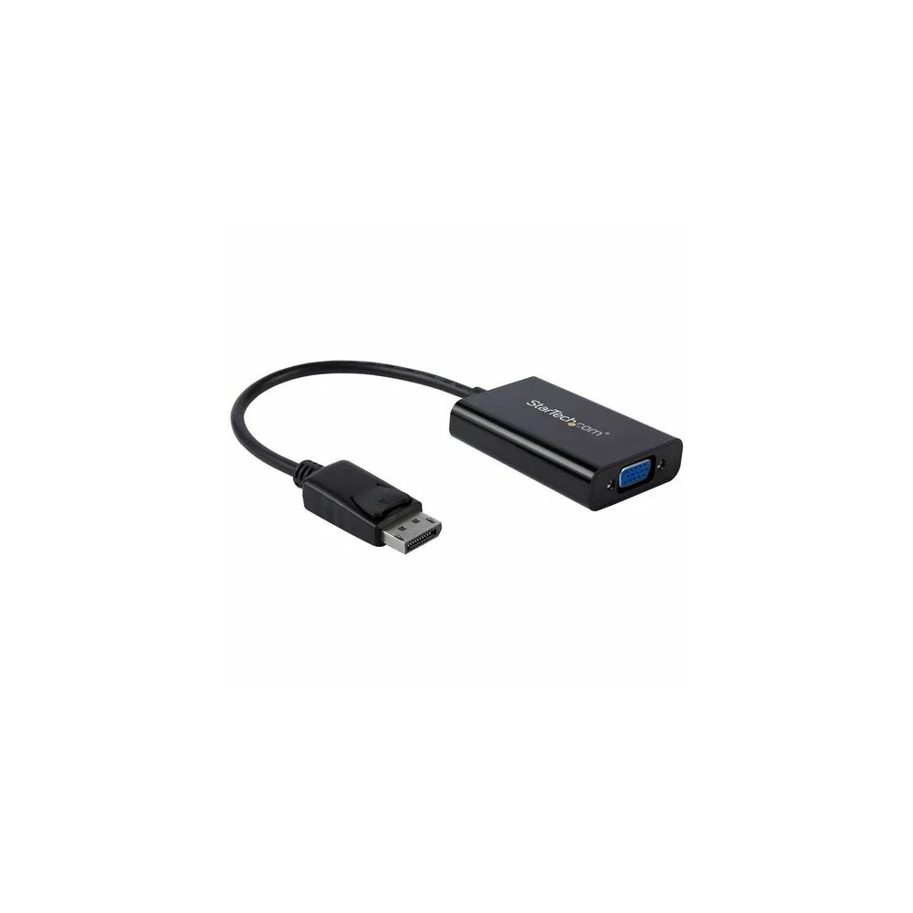 StarTech DP2VGAA DisplayPort to VGA Adapter with Audio - DP to VGA Converter - 1920x1200 - 1 x 20-pin DisplayPort 1.2 Digital Audio/Video - Male - 1 x 15-pin HD-15 - Female, 1 x Mini-phone Audio - Female, 1 x 5-pin Micro USB Type B - Female - Bl - Image 2