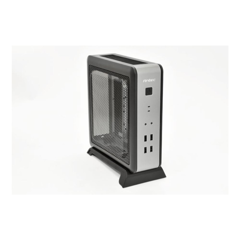 Antec ISK110-VESA ITX MB, Slim Form Factor case with External 90w PSU. 2 x USB 3.0 and 2 x USB 2.0. HD Audio. VESA Bracket 100x 100. Case Nuc - Image 1