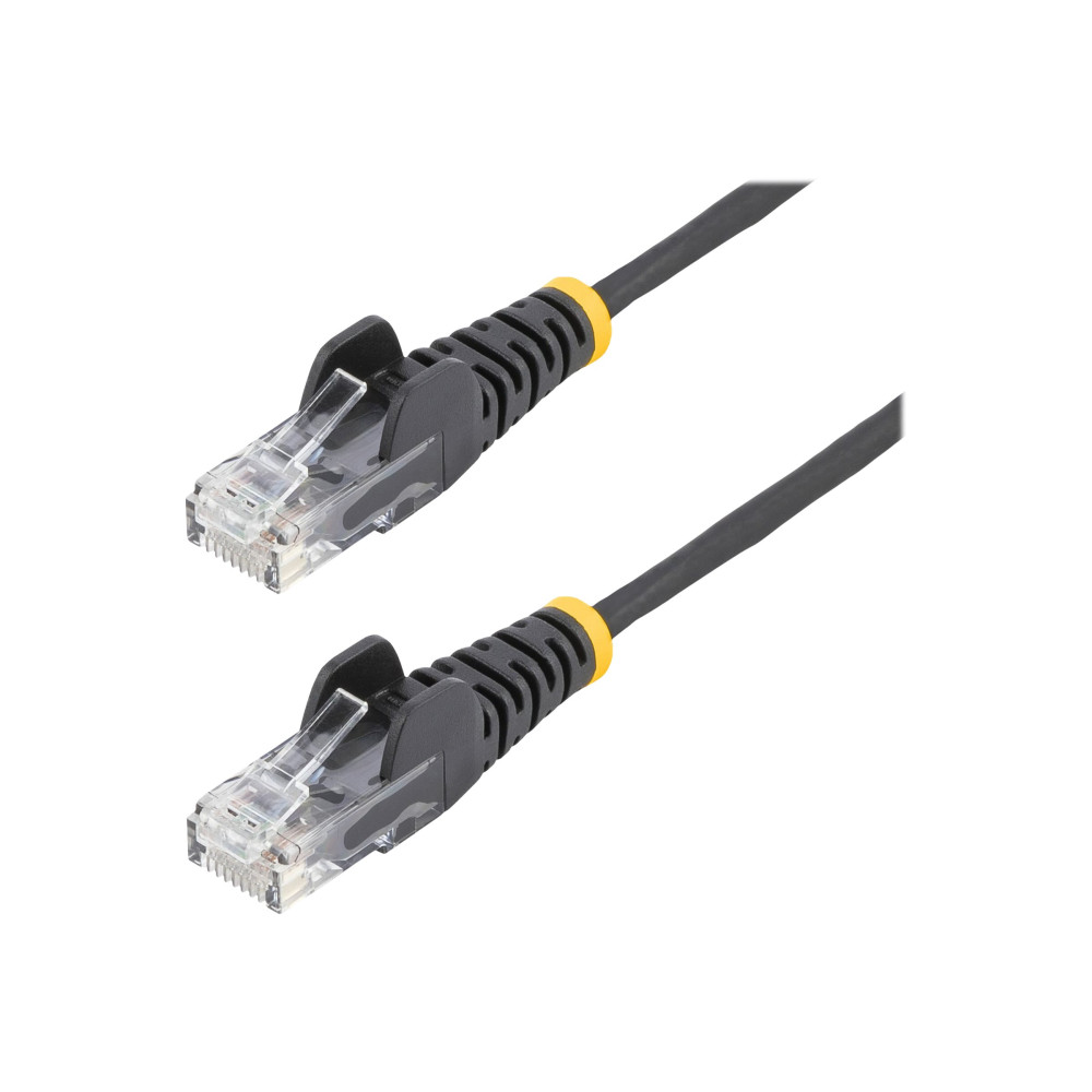 StarTech N6PAT300CMBKS 3M CAT6 CABLE, RJ45 PATCH CORD, SNAGLESS, SLIM, LSZH, BLACK, LTW - Image 1