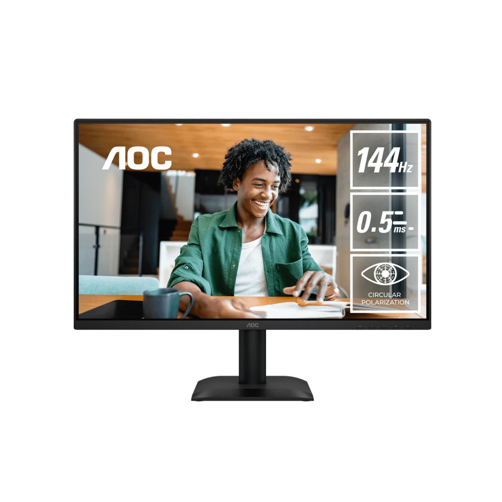 AOC 24E40L 23.8' IPS, 1920×1080@144Hz, 4ms GtG, 300 cd/m², 1500:1, 178° VA, sRGB 112%, HDMI/DP, tilt -5°~23°, 16.7M colors, 16W - Image 1