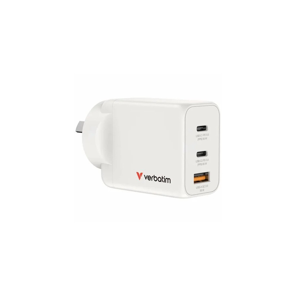 Verbatim 67016 GAN CHARGER 3 PORT 65W USB A/C - Image 2