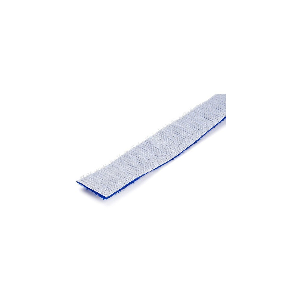 StarTech HKLP25BL 25ft Hook and Loop Roll - Cut-to-Size Reusable Cable Ties - Bulk Industrial Wire Fastener Tape /Adjustable Fabric Wraps Blue / Resuable Self Gripping Cable Management Straps - Image 3