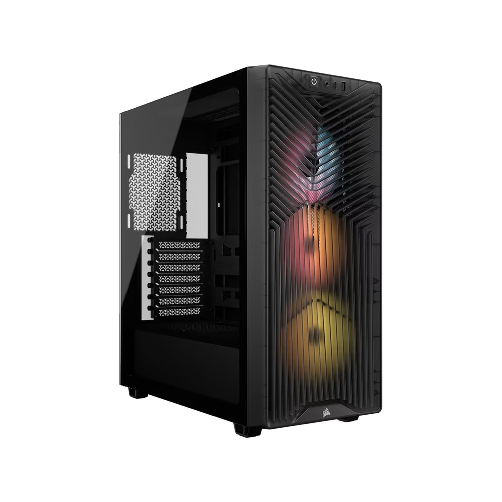 Corsair CC-9011346-WW 3200D RS ARGB Mid-Tower PC Case -Smoke, ATX mATX ITX, TG panel, ARGB fans, 400mm GPU, 165mm CPU, 360mm rad, USB-C, 7 slots, 2x2.5 1x3.5, 2yr w - Image 1