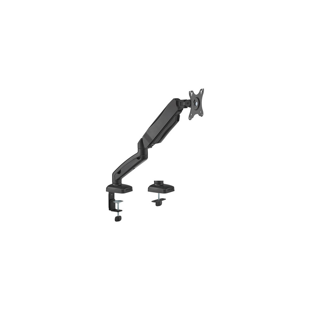 Brateck LDT13-C012E Economy Single Screen Spring-Assisted Monitor Arm Fit Most 17'-32' Monitor Up to 9 kg VESA 75x75/100x100, Matte Black - Image 1
