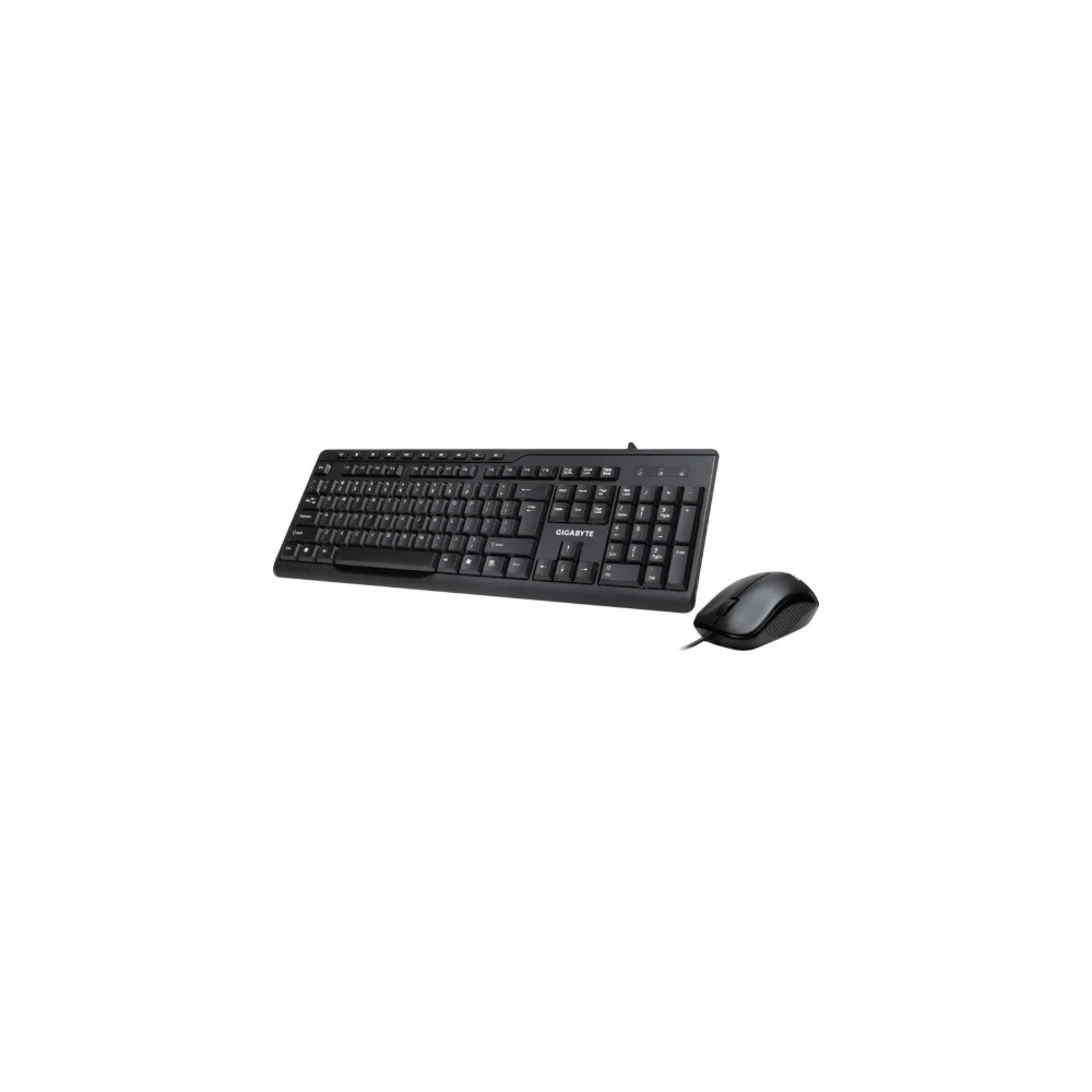Gigabyte KM6300 USB Wired Keyboard & Mouse Combo multimedia controls 1000dpi Adjustable Portable slim receiver Stylish design comfort - Image 1