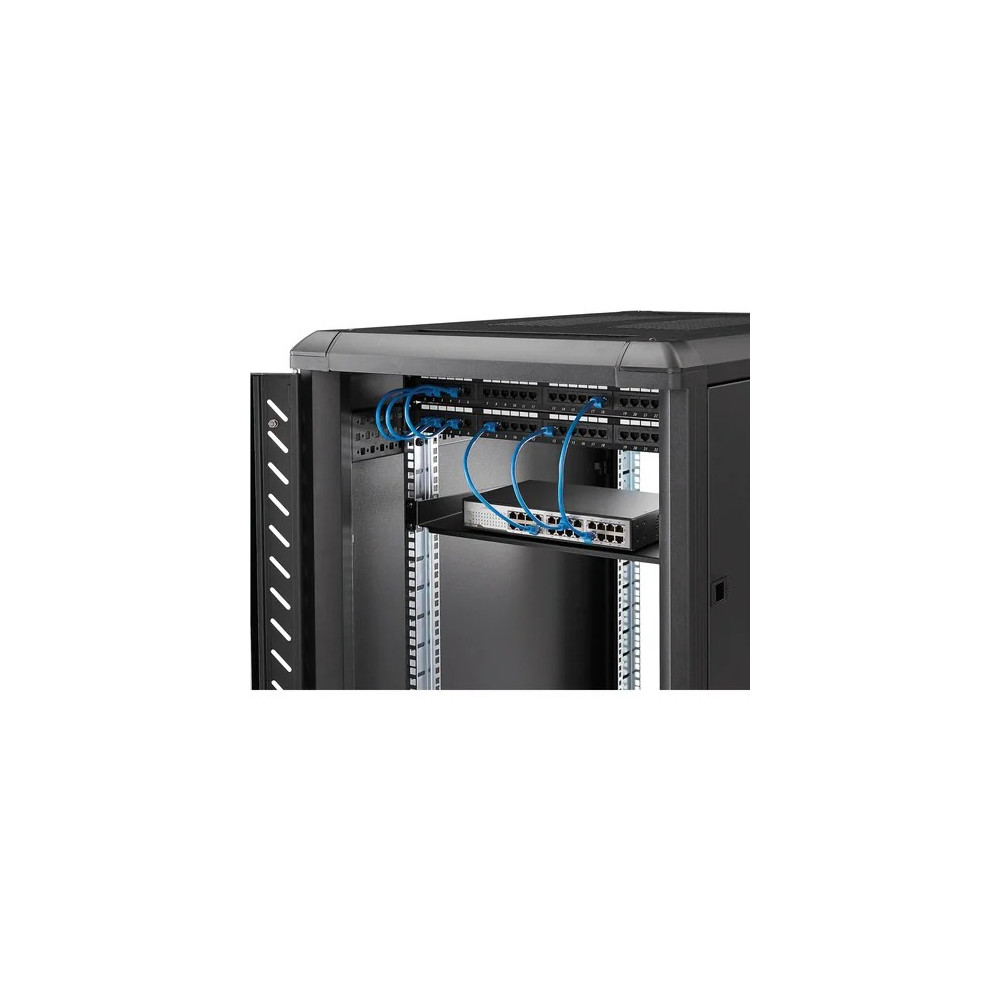 StarTech CABSHELF1U10 1U Server Rack Cabinet Shelf - Fixed 10" Deep Cantilever Rackmount Tray for 19" Data/AV/Network Enclosure w/cage nuts, screws - Steel - 20.05 kg Static/Stationary Weight Capacity - Image 6