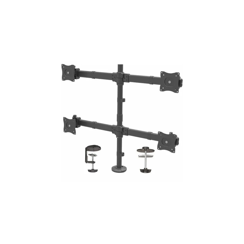 StarTech ARMQUAD Desk Mount Quad Monitor Arm, 4 VESA Displays up to 27" (17.6lb/8kg), Ergonomic Height Adjustable Articulating Pole Mount - Height Adjustable - 4 Display(s) Supported - 33 cm to 68.6 cm (27") Screen Support - 31.93 kg Load Capaci - Image 1