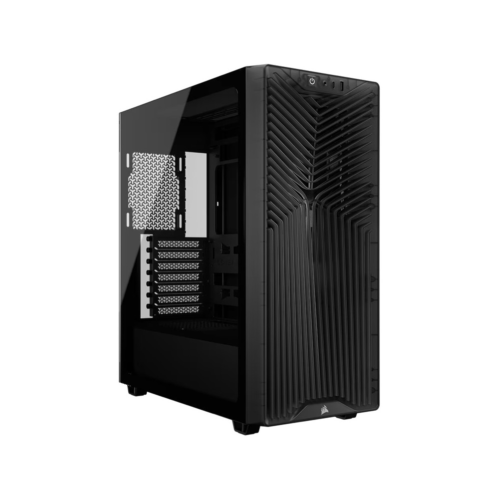 Corsair CC-9011336-WW 3200D RS Mid-Tower PC Case - Smoke, ATX mATX ITX, TG panel, 400mm GPU, 165mm CPU, 360mm rad, USB-C, 7 slots, 2x2.5 1x3.5, 2yr wty, steel TG - Image 1