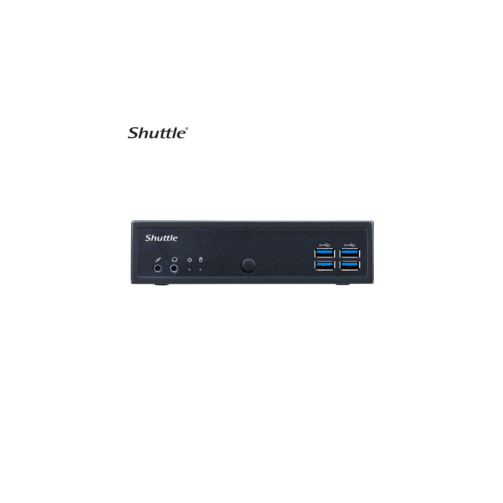 Shuttle DL30N N100 DL30N Slim Mini PC 1L Barebone - Intel Processor N100, Fan-less, LAN, RS232/RS422/RS485, HDMI, DP, VGA, Vesa Mount, 65W Adapter - Image 1