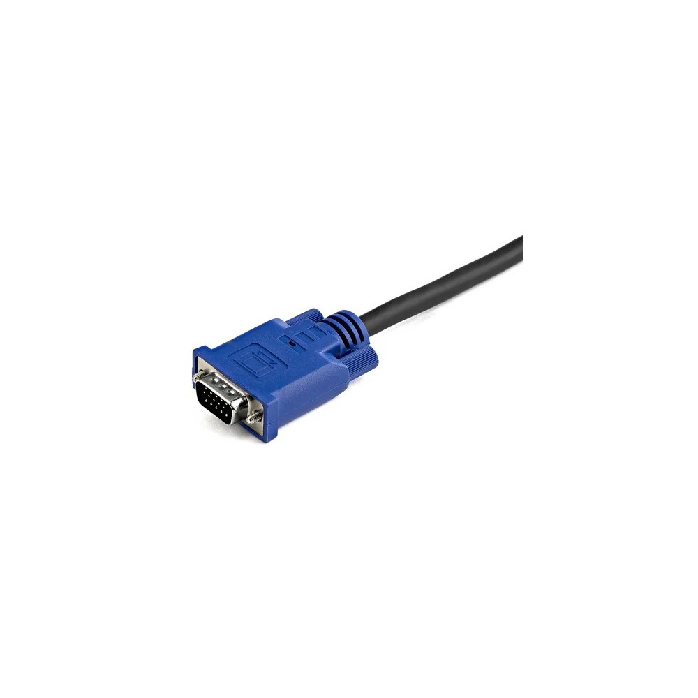 StarTech SVECONUS15 15 ft 2-in-1 Ultra Thin USB KVM Cable - Video / USB cable - 4 pin USB Type A, HD-15 (M) - HD-15 (M) - 4.57 m - Connect VGA video and USB using a single thin KVM cable - kvm cable - usb kvm cable - kvm switch cable -vga kvm ca - Image 4