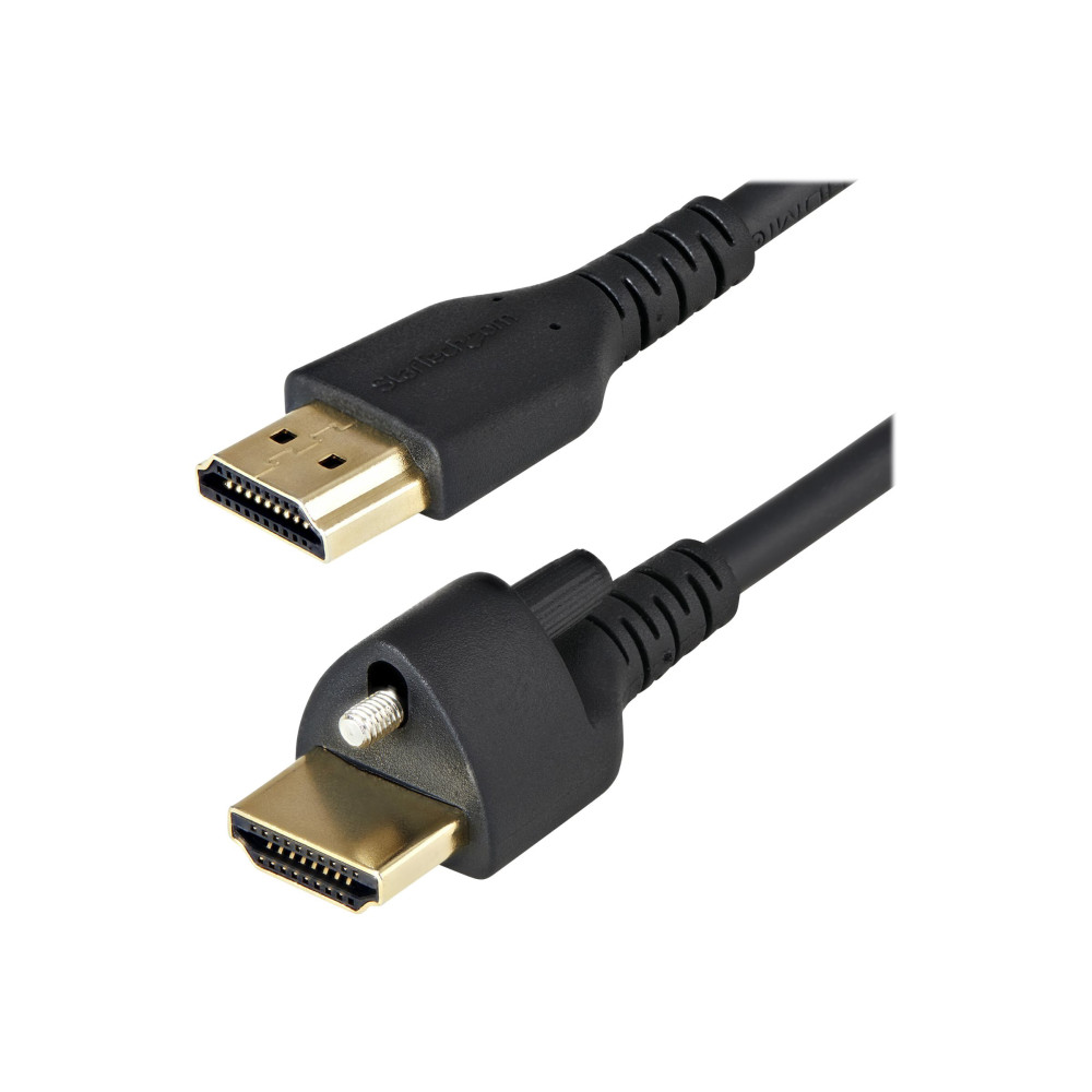 StarTech HDMM2MLS 2M HIGH SPEED HDMI 2.0 CABLE, M/M, 4K 60HZ, LOCKING SCREW, LTW - Image 1