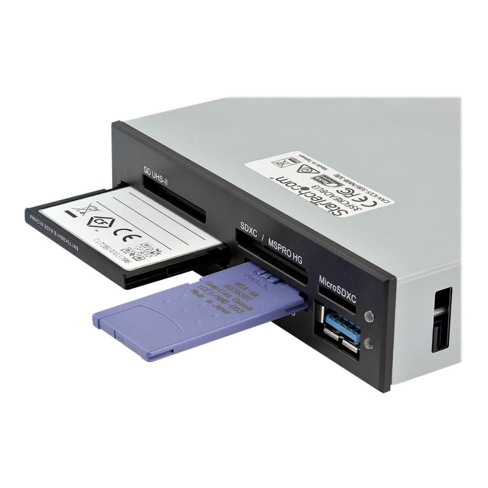StarTech 35FCREADBU3 USB 3.0 INTERNAL MULTI-CARD READER W/ UHS-II -SD/MICROSD/MS/CF 2YR - Image 5