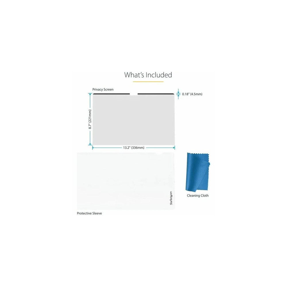 StarTech 15MAM-PRIVACY-SCREEN 15" LAPTOP PRIVACY SCREEN FILTER, 16:10, MACBOOK AIR, MAG, MATTE/GLOSSY, 2YR - Image 8