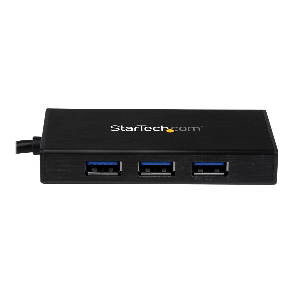 StarTech ST3300GU3B 3 PORT USB 3.0 HUB, W/ GBE, PORTABLE 2YR - Image 1