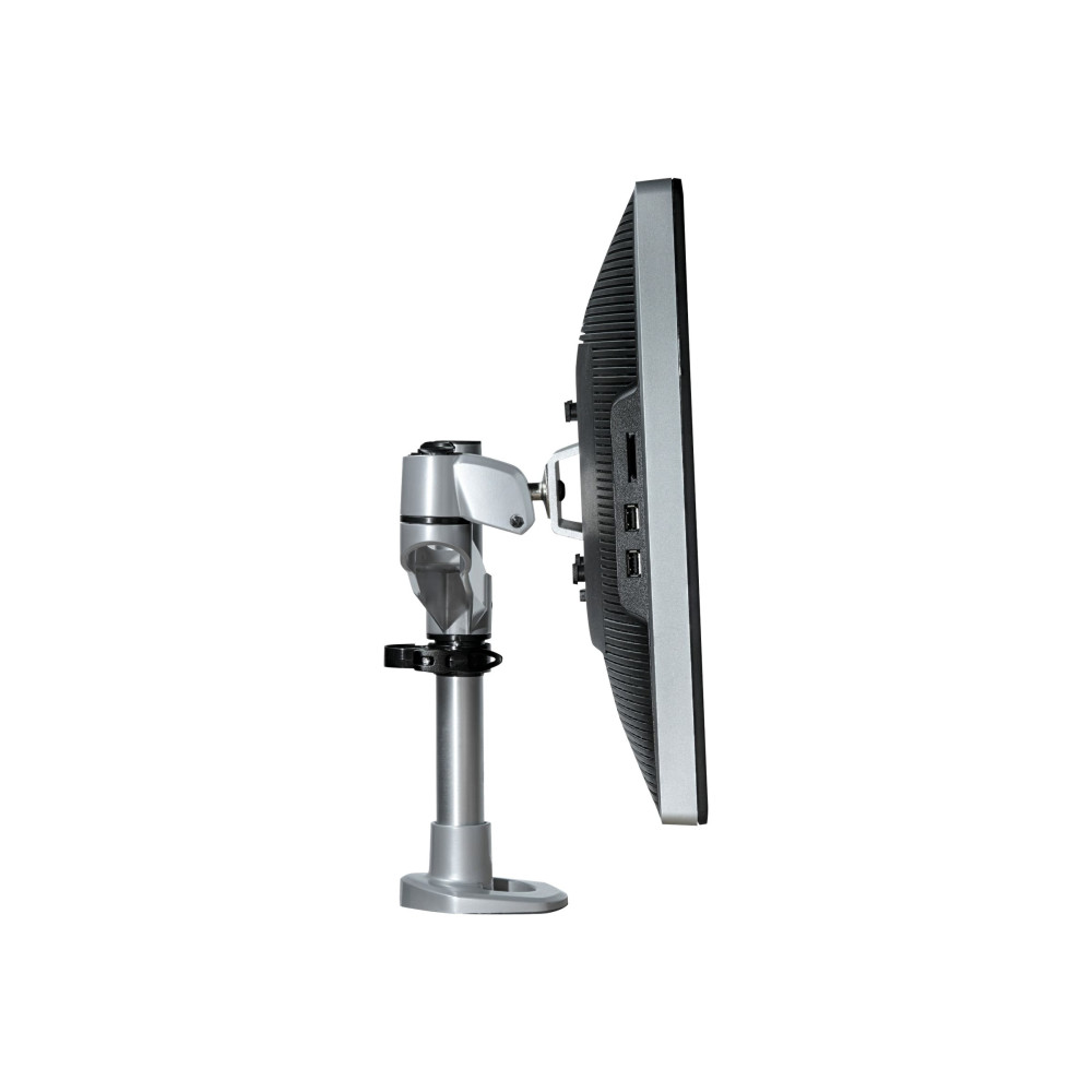 StarTech ARMPIVOTB2 SINGLE MONITOR DESK MOUNT <49", <14KG, FULL MOTION, H/ADJ, VESA, SILVER, 10YR - Image 1