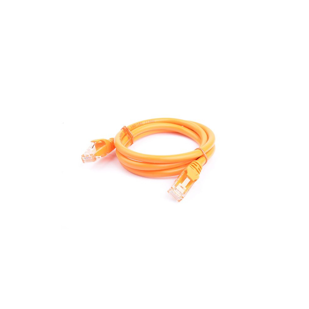 8ware PL6A-1.5ORG CAT6A Cable 1.5m - Orange Color RJ45 Ethernet Network LAN UTP Patch Cord Snagless - Image 1