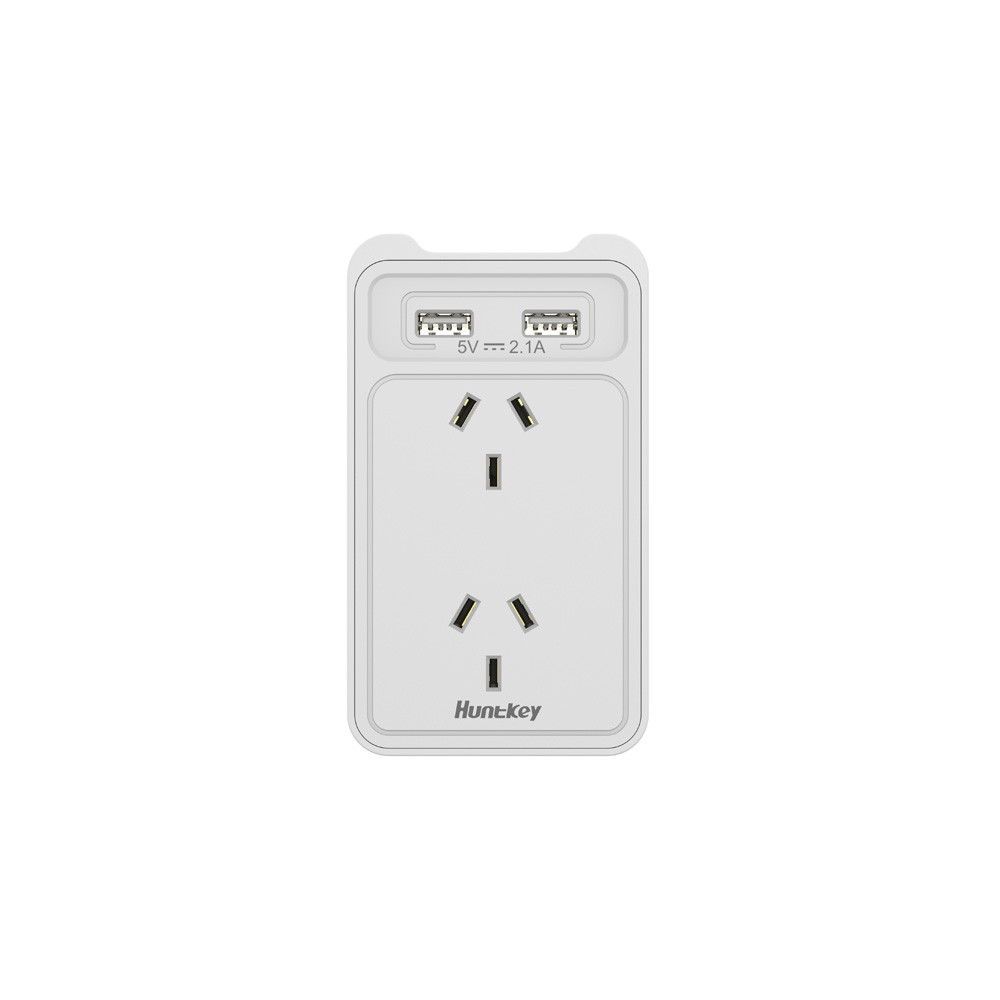Huntkey PSUHUNSAC207TWIN SAC207 SMART WALL CHARGER with 2 AC and 2 USB combined 2.4A (TWIN PACK) - Image 2