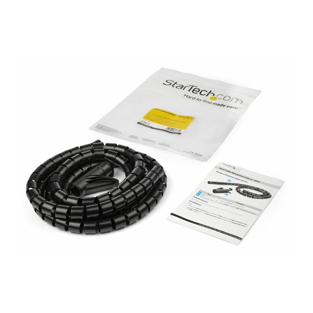 StarTech CMSCOILED 1.5 M (4.9 FT.) CABLE-MANAGEMENT SLEEVE - SPIRAL - 25 MM (1 IN.) DIAMETER - Image 2