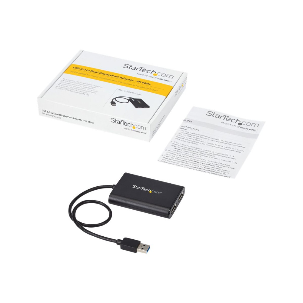 StarTech USB32DP24K60 USB TO DUAL DP ADAPTER - 4K 60HZ - Image 3