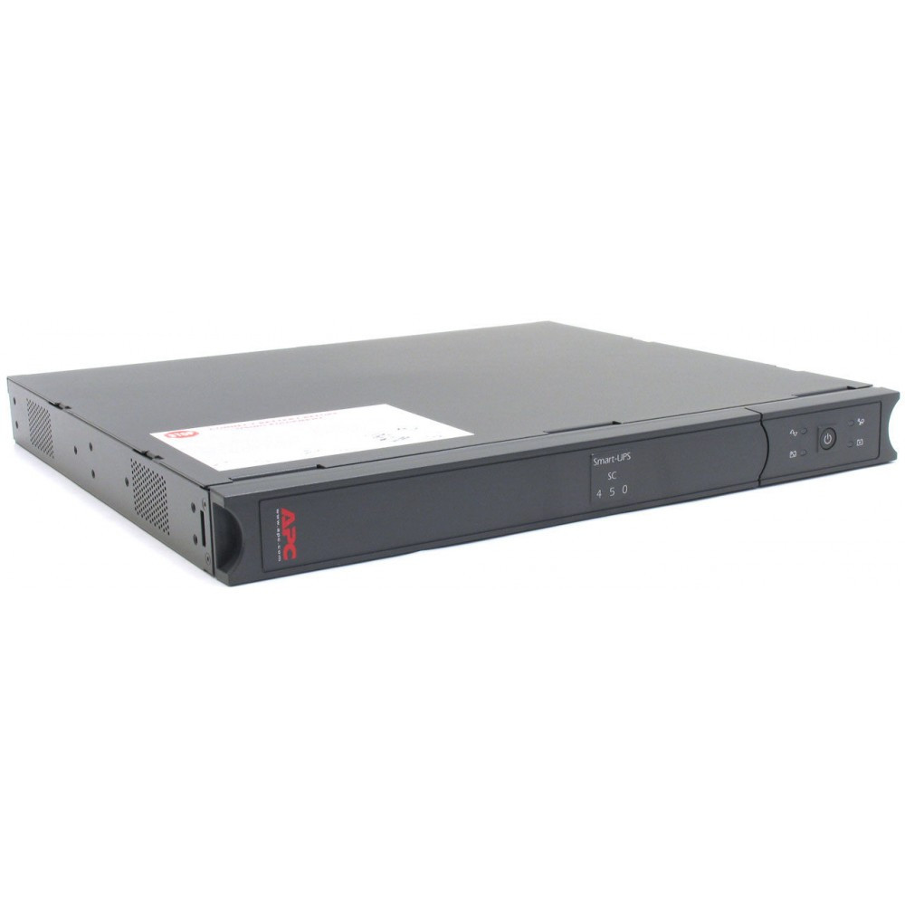APC SC450RMI1U Smart-UPS 450VA/280W Line Interactive UPS, 1U Rackmount, 230V/10A Input, 4x IEC C13 Outlets, Lead Acid Battery - Image 1