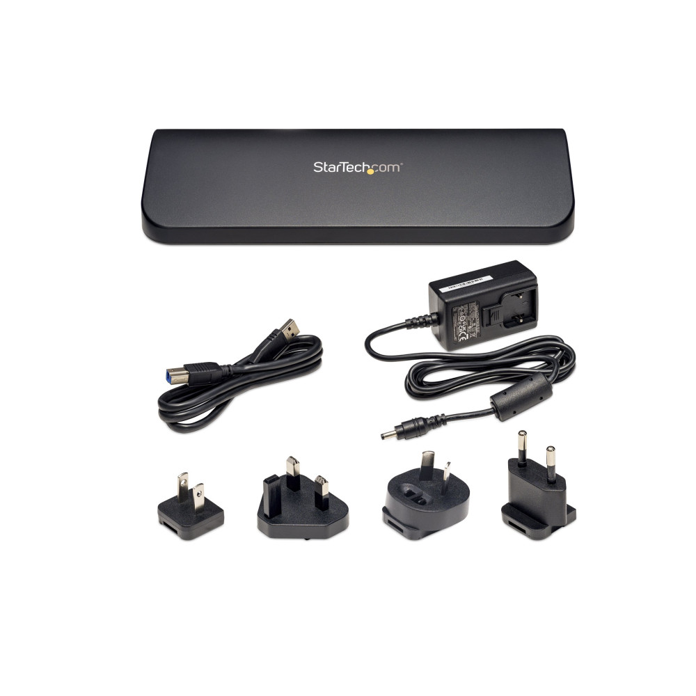 StarTech USB3SDOCKHDV USB 3.0 DOCK, DUAL DISPLAY, HDMI, DVI, VGA, USB(3), RJ45, 3YR - Image 1