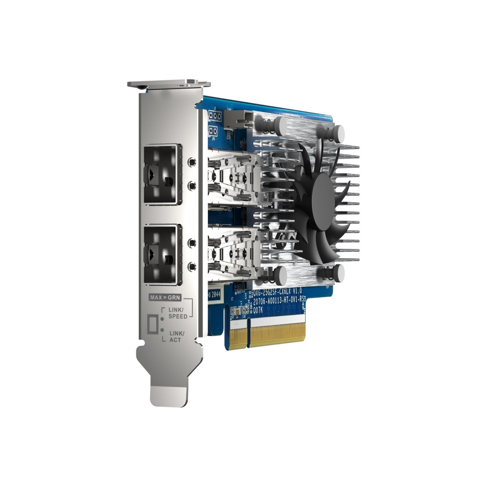 QNAP QXG-25G2SF-CX6 DUAL PORT SFP28 25GbE N ETWORK CARD, LOW-PROFILE (PCIE GEN4 X8) - Image 6