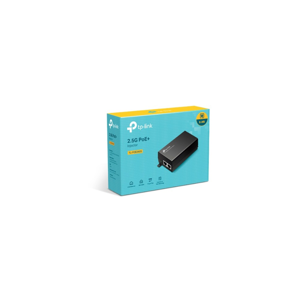 TP-LINK POE260S TL- 2.5G PoE+ Injector, 1× 2.5G PoE Port, 1× 2.5G Non-PoE Port, Data and Power Carried over The Same Cable Up to 100 Meters, Pocket Siz - Image 1