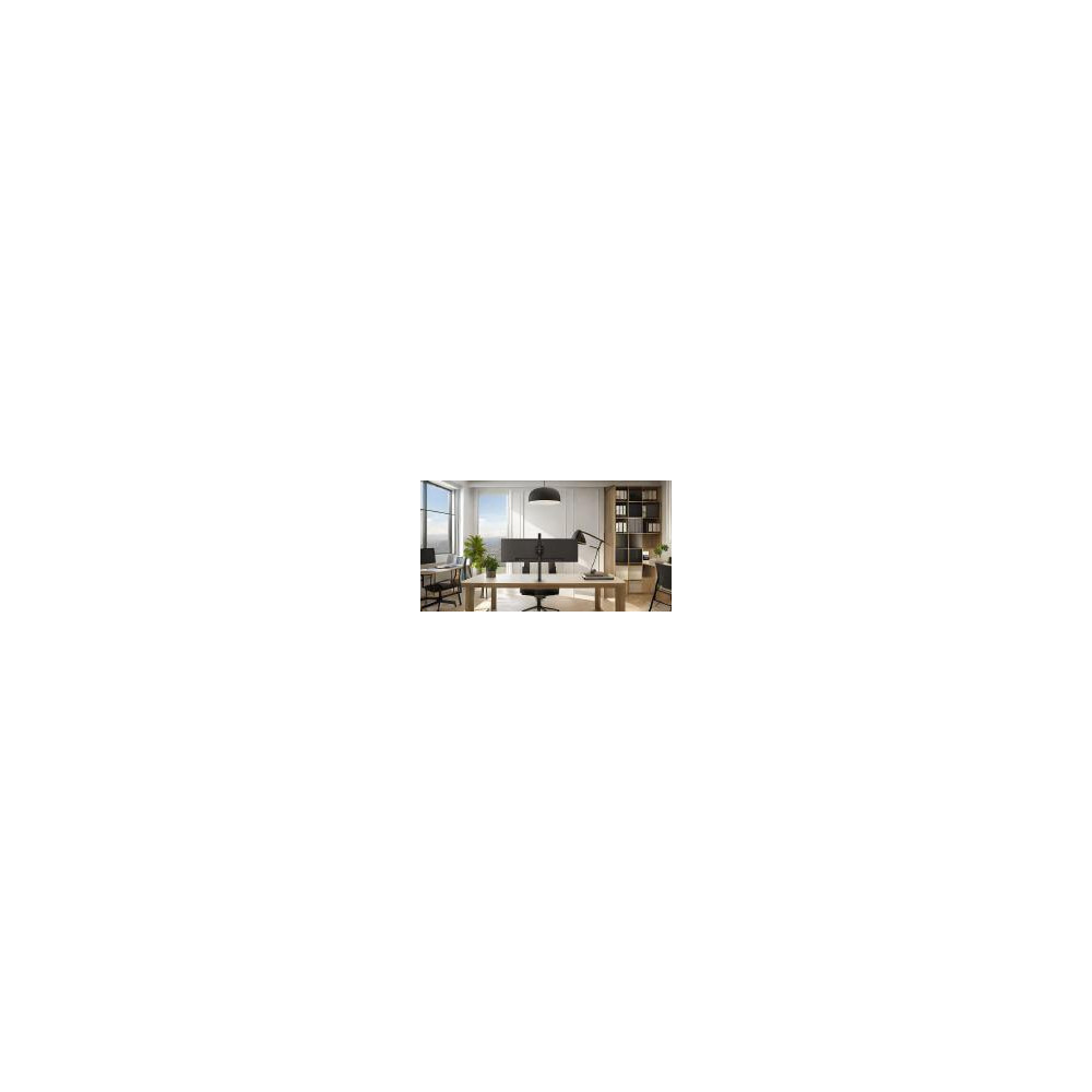 Atdec AWMS-BT75-G-S Single Monitor Super Heavy-Duty Mount on Tall Post - Grommet Clamp - Silver - Image 1